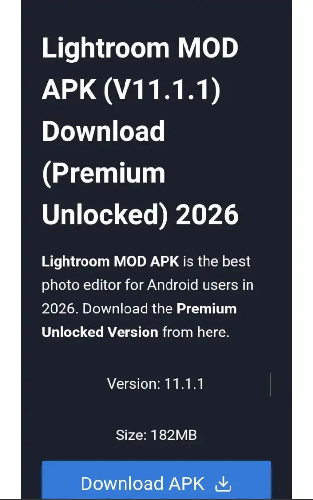 11 Lightroom Pro APK